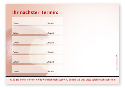 Terminzettel "bissfest" - 6 Termine Terminzettel "bissfest" - 6 Termine