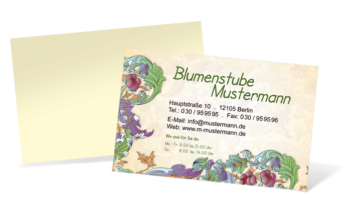 1212020301 Visitenkarte "vintage letter" Landscape Visitenkarte "vintage letter" Landscape