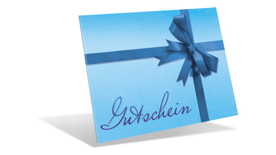 Gutschein-Klappkarten "blue surprise" Gutschein-Klappkarten "blue surprise"