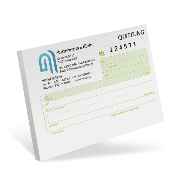 Quittungsblock #5 optional nummeriert Quittungsblock #5 optional nummeriert
