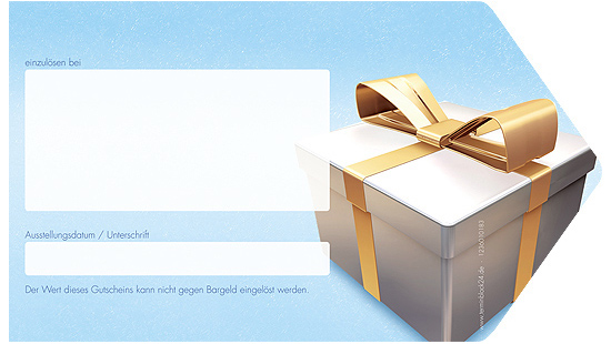Gutschein-Klappkarten "blue surprise" Gutschein-Klappkarten "blue surprise"
