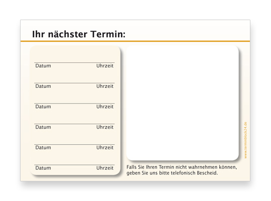 Terminzettel Classic #4 orange