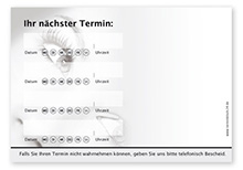 Terminzettel "Augenblick" - 4 Termine mit Wochentagen