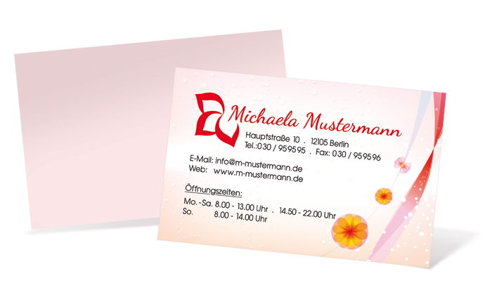 1212020285 Visitenkarte "transparent flower" Landscape Visitenkarte "transparent flower" Landscape