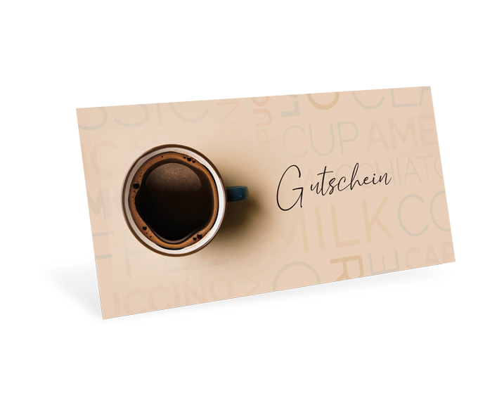 1208010353 Gutscheinkarte Classic "Coffee Time" individuell Gutscheinkarte Classic "Coffee Time" individuell
