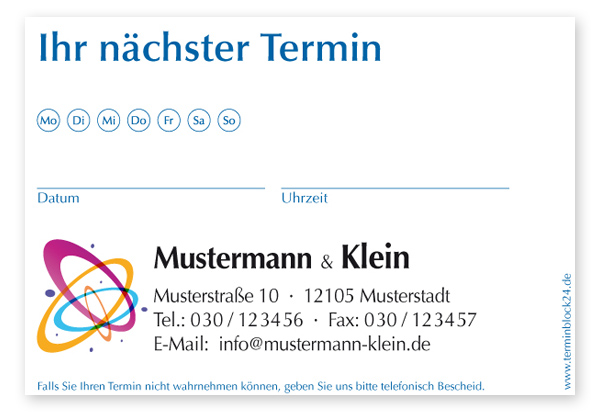 Terminzettel Mini"Classic"