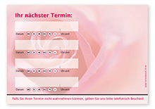 1215010404 Terminzettel "zarte Rose" - 4 Termine mit Wochentagen Terminzettel "zarte Rose" - 4 Termine mit Wochentagen