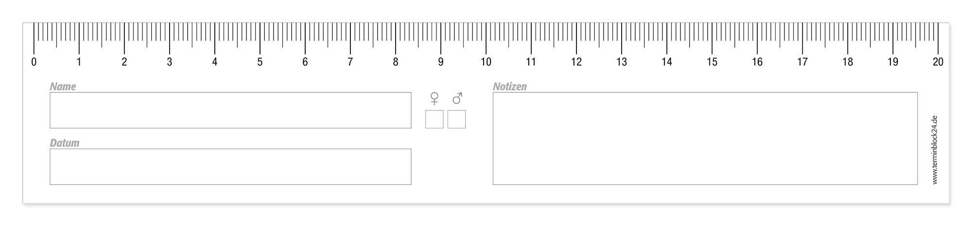 BIZSTIX® Haftnotiz-Wundlineal 20 cm - 5er Pack