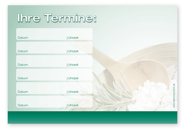 Terminzettel "Wellness Dreams" - 6 Termine Terminzettel "Wellness Dreams" - 6 Termine