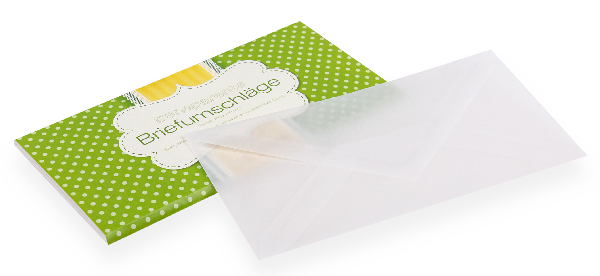 Briefumschläge transparent weiß