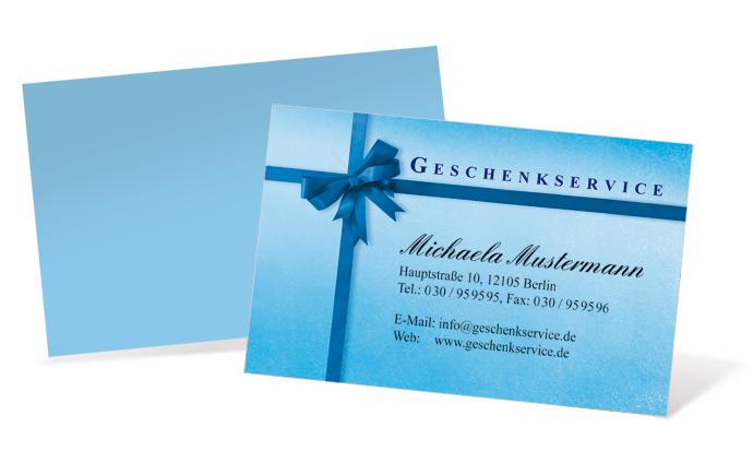 1212020183 Visitenkarte "blue surprise" Landscape Visitenkarte "blue surprise" Landscape