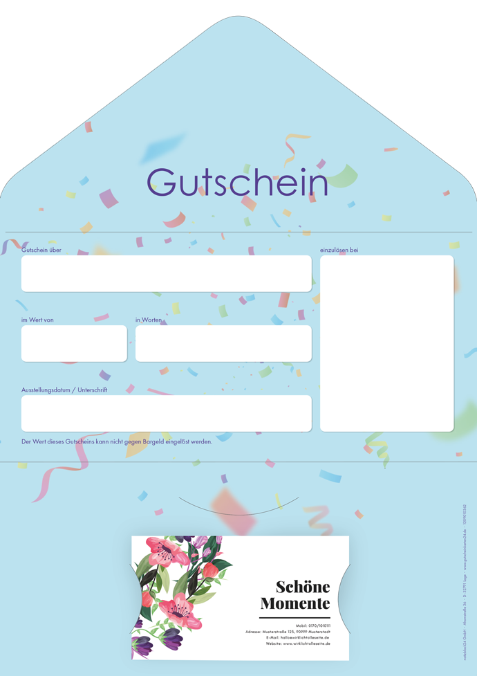 Gutscheinkarte Classic "Cupcake" individuell Gutscheinkarte Classic "Cupcake" individuell