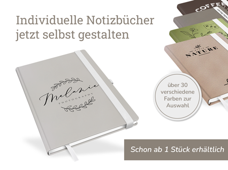 Notizbücher jetzt selbst gestalten Notizbücher jetzt selbst gestalten